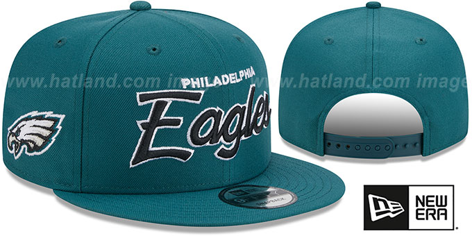 Eagles 'TEAM-SCRIPT SNAPBACK' Green Hat by New Era