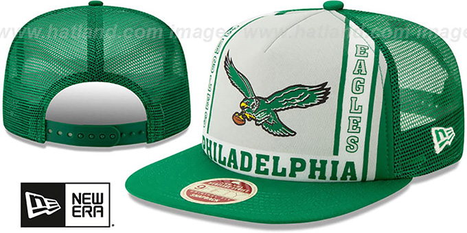 Eagles 'THROWBACK BANNER FOAM TRUCKER SNAPBACK' Hat by New Era