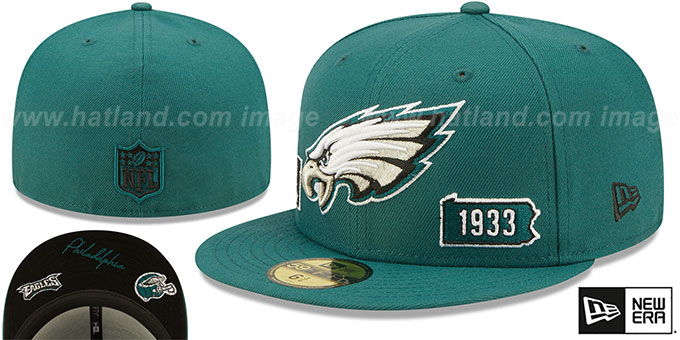 Eagles 'TRIPLE THREAT IDENTITY' Green Fitted Hat by New Era