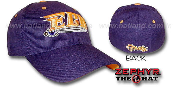 East Carolina 'DH' Fitted Hat by ZEPHYR - purple