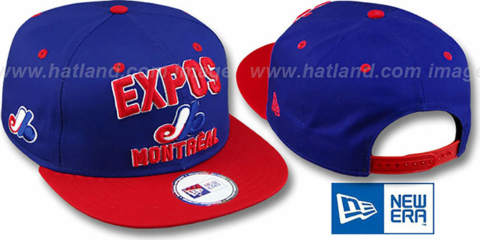 Expos COOP '2T PAYDIRT SNAPBACK' Royal-Red Adjustable Hat by New Era