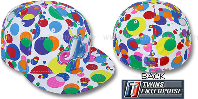 Expos 'GUMBALL' White-Multi Fitted Hat by Twins