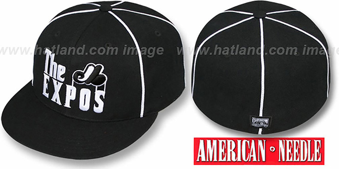 Expos 'THE GODFATHER' Black Fitted Hat by American Needle