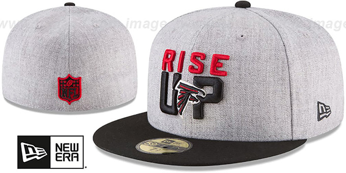 Falcons '2018 ONSTAGE' Grey-Black Fitted Hat by New Era