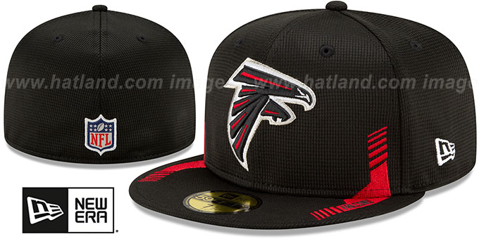 Falcons '2021 NFL SIDELINE HOME' Black Fitted Hat by New Era