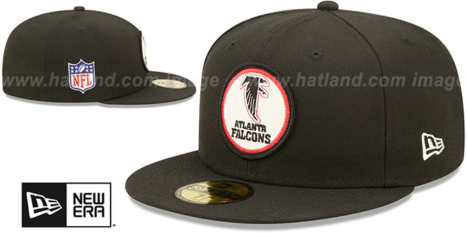 Falcons '2022 NFL THROWBACK SIDELINE' Black Fitted Hat by New Era