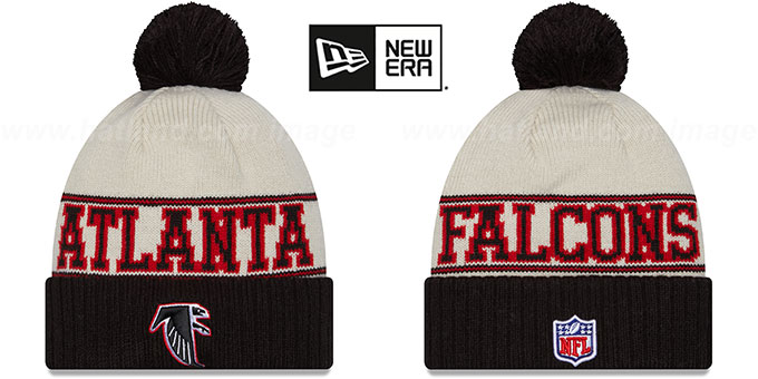 Falcons 2023 'HISTORIC SIDELINE' Knit Beanie Hat by New Era