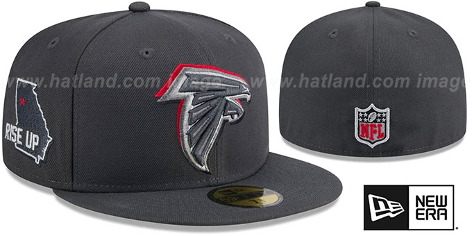 Falcons 2024 'ONSTAGE NFL DRAFT' Grey Fitted Hat by New Era