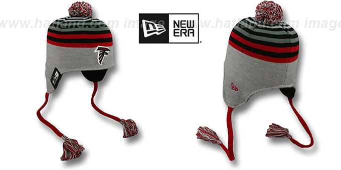 Falcons 'GREY STRIPETOP' Knit Beanie Hat by New Era