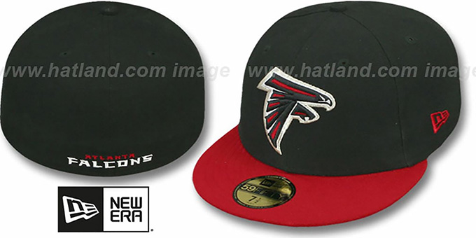 Falcons 'NFL 2T-TEAM-BASIC' Black-Red Fitted Hat by New Era