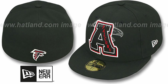 Falcons 'NFL FELTN' Black Fitted Hat by New Era