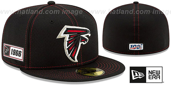 Falcons 'ONFIELD SIDELINE ROAD' Black Fitted Hat by New Era