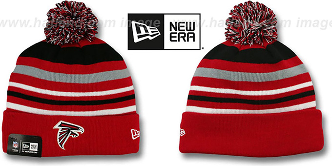 Falcons 'STRIPEOUT' Knit Beanie Hat by New Era