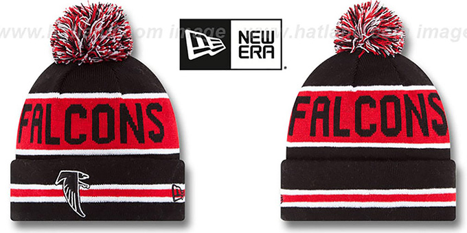 Falcons 'THE-COACH THROWBACK' Black Knit Beanie Hat by New Era