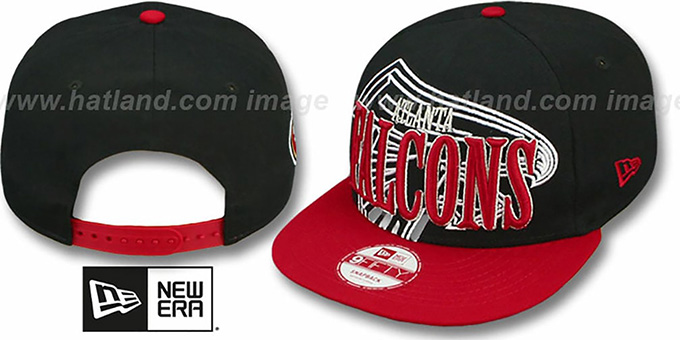 Falcons 'THROUGH SNAPBACK' Black-Red Hat by New Era