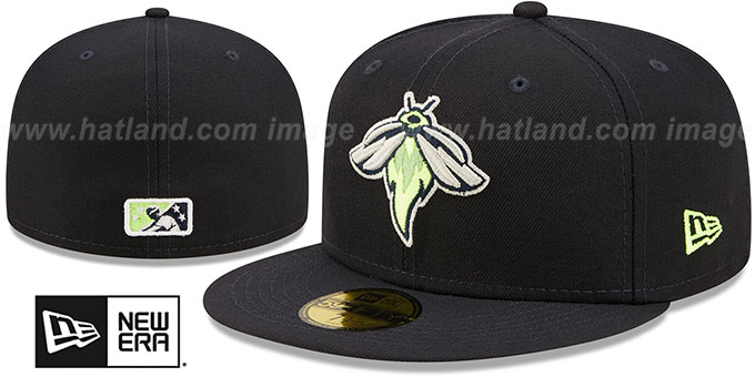 Fireflies 'MILB ONFIELD HOME' Navy Fitted Hat by New Era