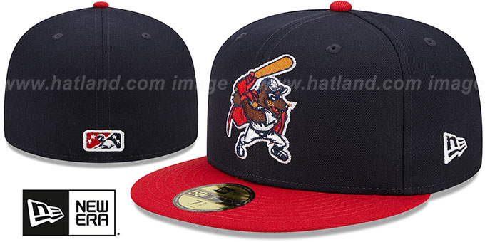 Fisher Cats 'MILB MARVEL DEFENDERS' Navy-Red Fitted Hat by New Era