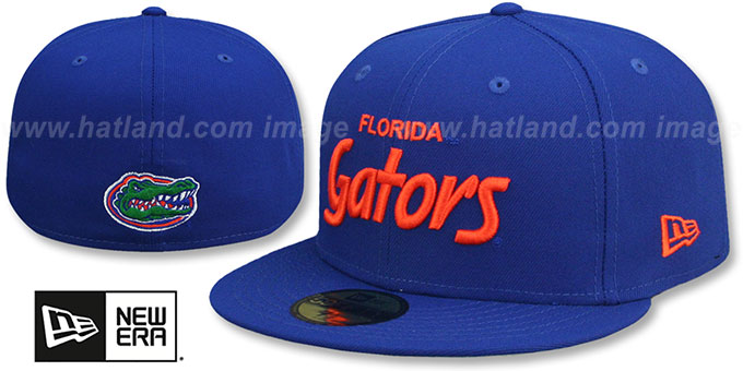 Florida 'NCAA TEAM-SCRIPT' Royal Fitted Hat by New Era