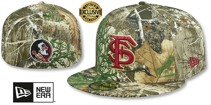 Florida State 'NCAA TEAM-BASIC' Realtree Camo Fitted Hat by New Era