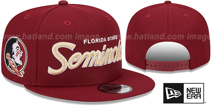 Florida State 'TEAM-SCRIPT SNAPBACK' Burgundy Hat by New Era