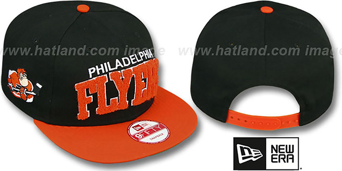 Flyers 'CHENILLE-ARCH SNAPBACK' Black-Orange Hat by New Era