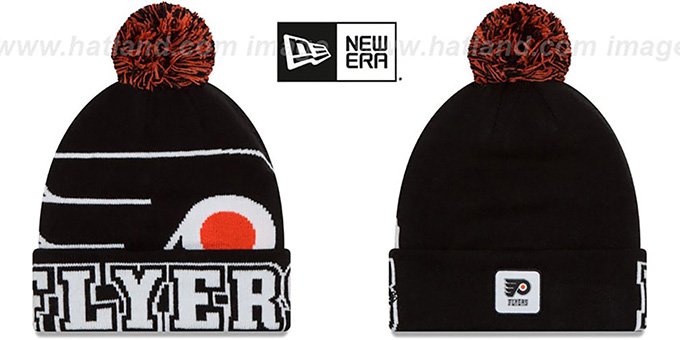 Flyers 'COLOSSAL-TEAM' Black Knit Beanie Hat by New Era