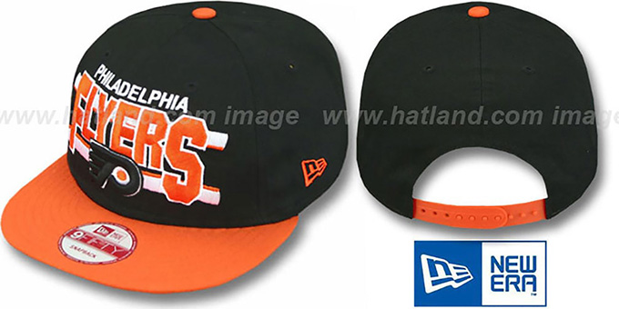 Flyers 'WORDSTRIPE SNAPBACK' Black-Orange Hat by New Era