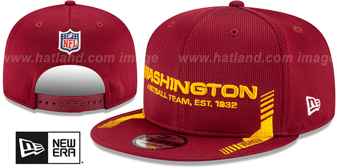 Football Team '2021 NFL SIDELINE HOME SNAPBACK' Burgundy Hat by New Era