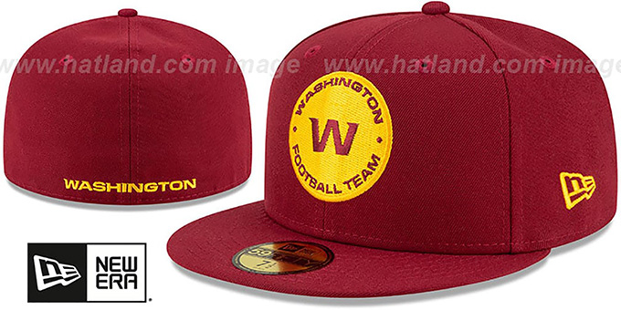 Football Team 'NFL TEAM-BASIC' Burgundy Fitted Hat by New Era