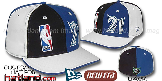 Garnett 'DOUBLE WHAMMY' Black-Royal-white Fitted Hat