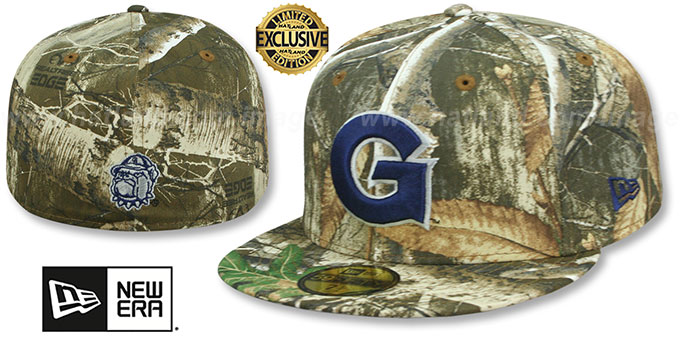 Georgetown 'NCAA TEAM-BASIC' Realtree Camo Fitted Hat by New Era