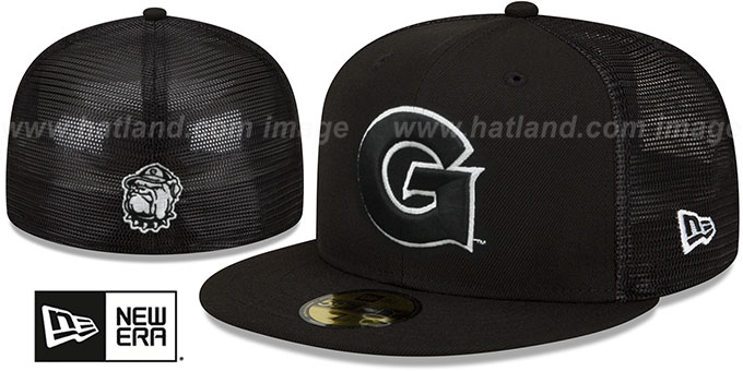 Georgetown 'TEAM-BASIC TRUCKER' Black-White Fitted Hat by New Era