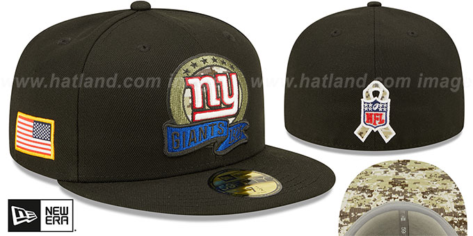 Giants '2022 SALUTE-TO-SERVICE' Black Fitted Hat by New Era