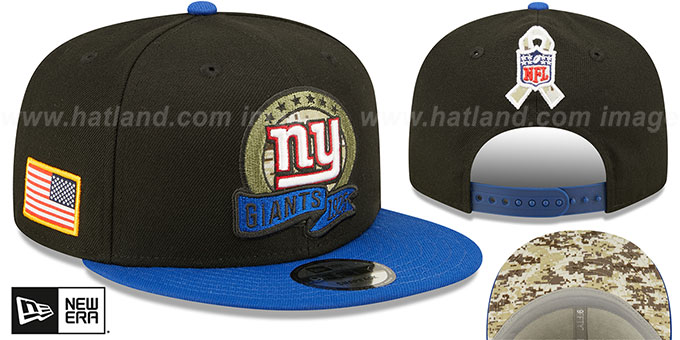 Giants '2022 SALUTE-TO-SERVICE SNAPBACK' Black-Royal Hat by New Era