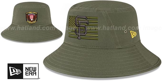 Giants 2023 ARMED FORCES 'STARS N STRIPES BUCKET' Hat by New Era