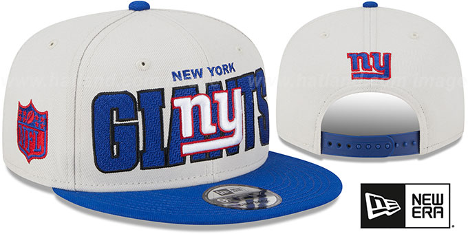 Giants 2023 'NFL DRAFT SNAPBACK' Stone-Royal Hat by New Era