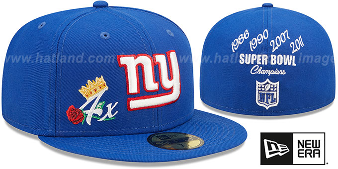 Giants 'CROWN CHAMPS' Royal Fitted Hat by New Era