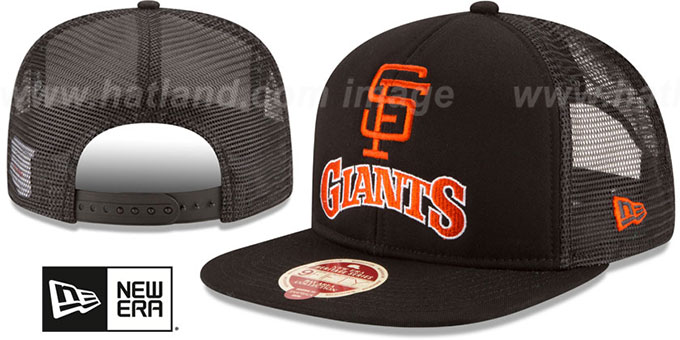 Giants 'HERITAGE FOAM FRONT TRUCKER SNAPBACK' Black Hat by New Era