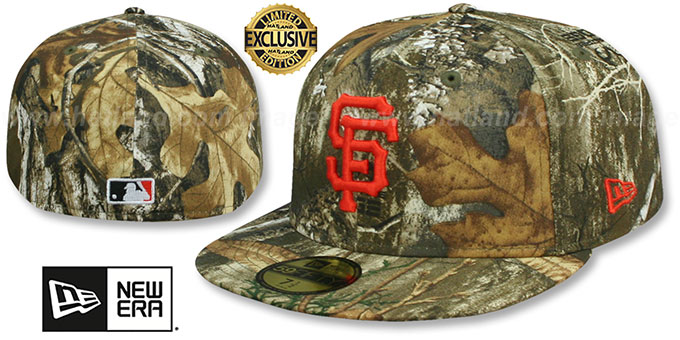 Giants 'MLB TEAM-BASIC' Realtree Camo Fitted Hat by New Era