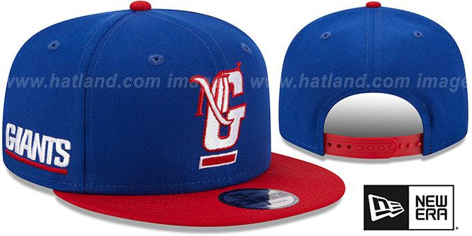 Giants 'NFL LIGATURE SNAPBACK' Royal-Red Hat by New Era