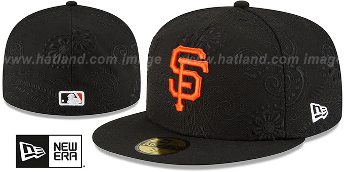 Giants 'SWIRL' Black Fitted Hat by New Era