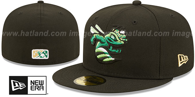 GreenJackets 'MILB ONFIELD ALT 2' Black Fitted Hat by New Era