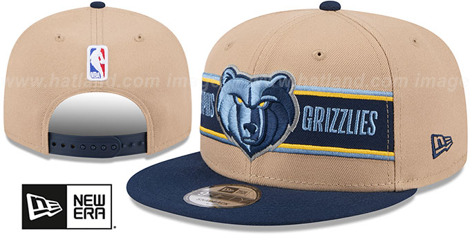 Grizzlies '2024 NBA DRAFT SNAPBACK' Camel-Navy Hat by New Era