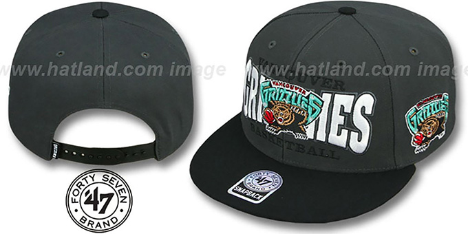 Grizzlies 'FIRST CLASS SNAPBACK' Grey-Black Hat by Twins 47 Brand