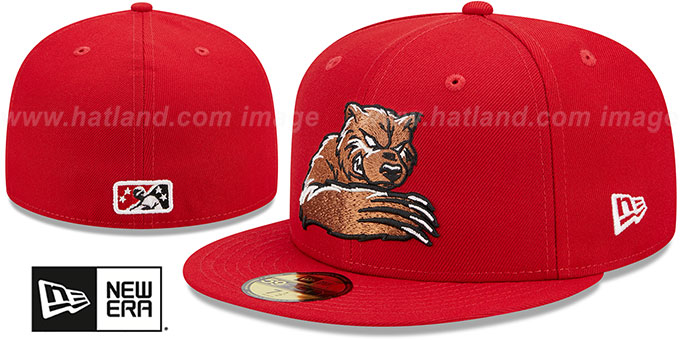 Grizzlies 'MILB MARVEL DEFENDERS' Red Fitted Hat by New Era