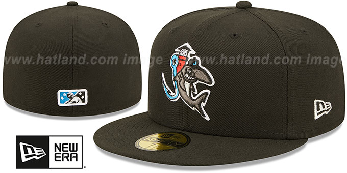 Hammerheads 'MILB ONFIELD HOME' Black Fitted Hat by New Era