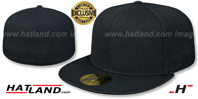 Hatland 'HYBRID E5-BLANK' Solid Black Fitted Hat