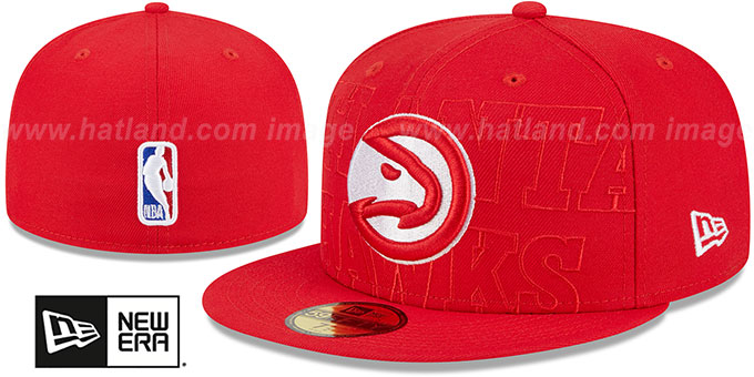 Hawks 2023 'NBA DRAFT' Red Fitted Hat by New Era