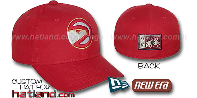 Hawks 'BASIC HARDWOOD' Fitted Hat by New Era - red