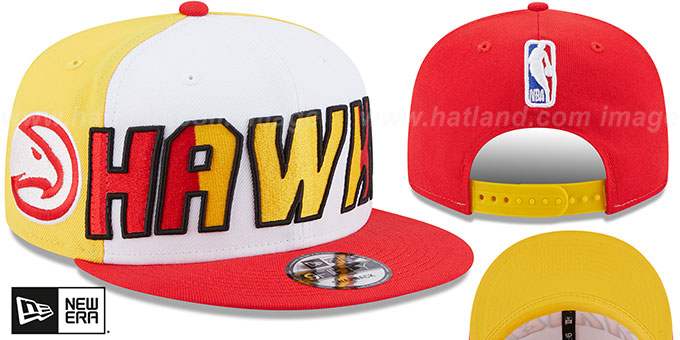 Hawks 'COLOR BLOCK BACK HALF SNAPBACK' Hat by New Era